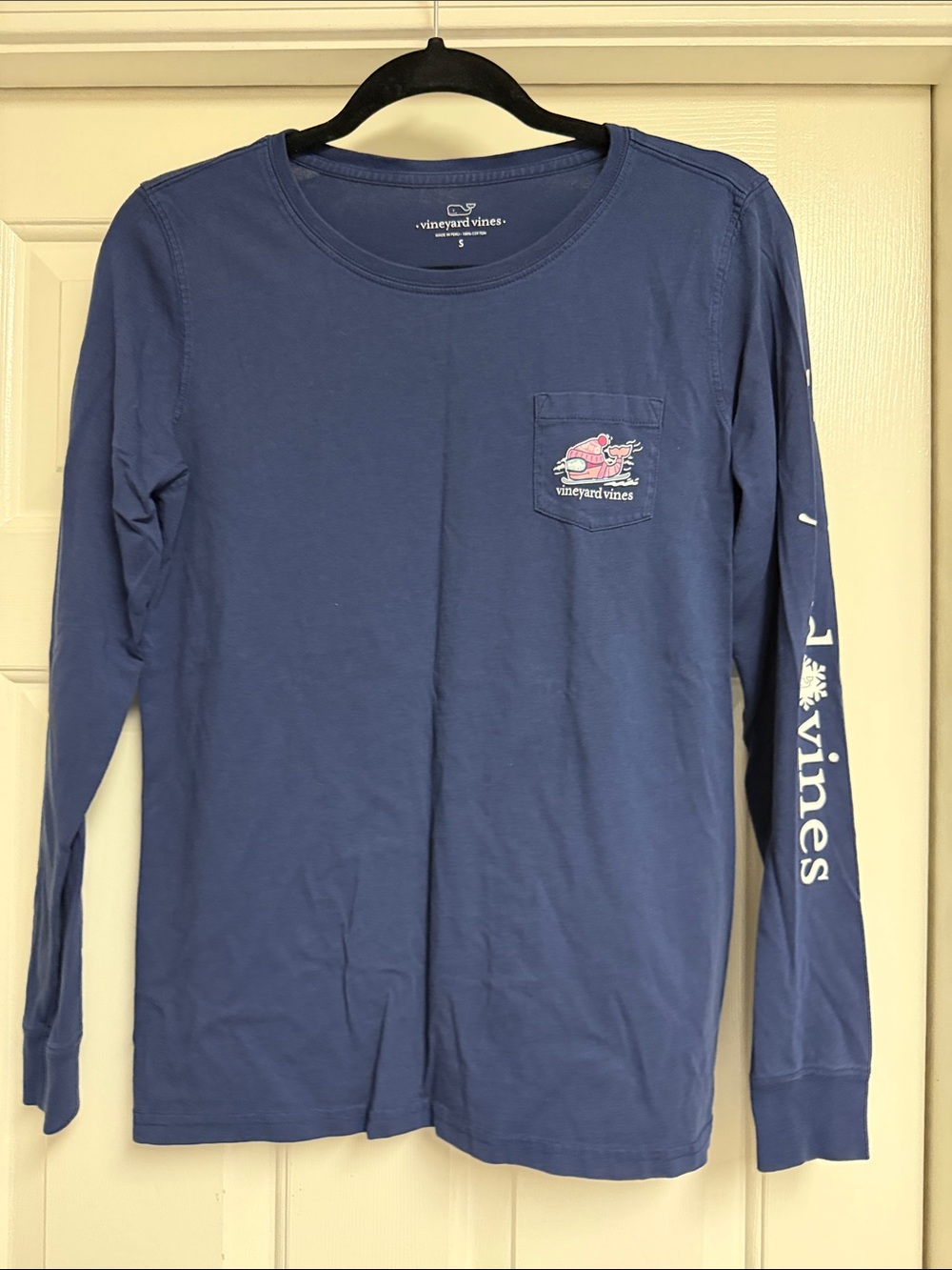 Women’s Vineyard Vine LS Whale Tee; Skiing, size S